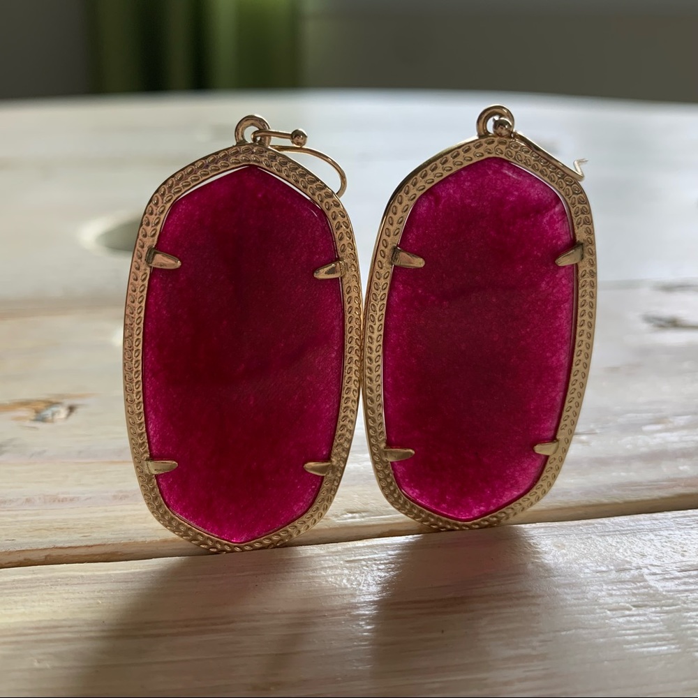 Kendra Scott maroon jade Danielle Earrings